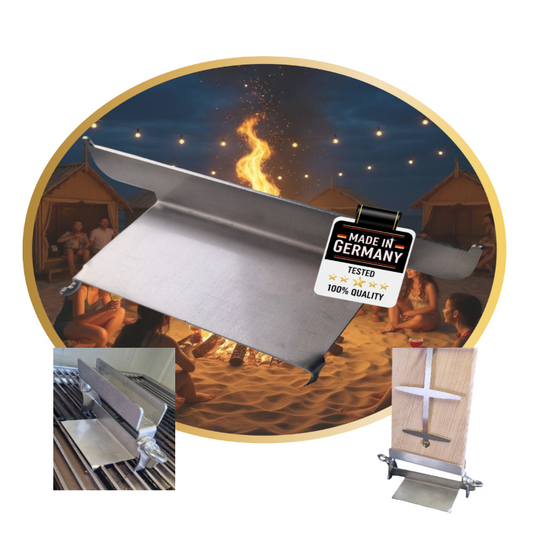 KEVANO Grillrost-Halter für Flammlachsbretter – Edelstahl-für universelle Nutzung auf jedem Grillrost – werkzeuglos & stabil inkl. 30 Tage Geld-Zurück Garantie